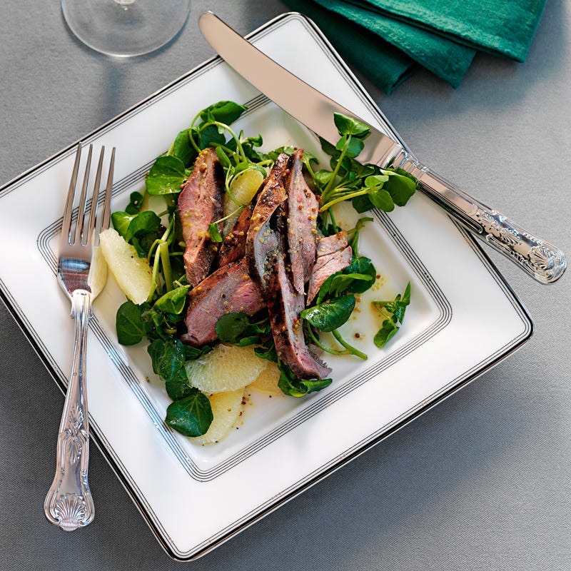 Foto Entenbrustfilet mit Pampelmusen-Brunnenkresse-Salat von WW