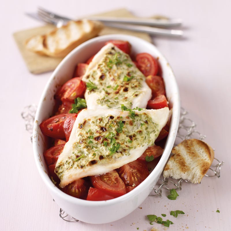 Foto Kräuterpangasius auf Ofentomaten von WW