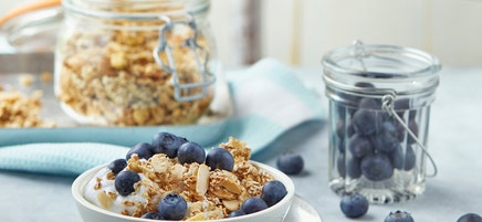 Müsli mit Blaubeeren