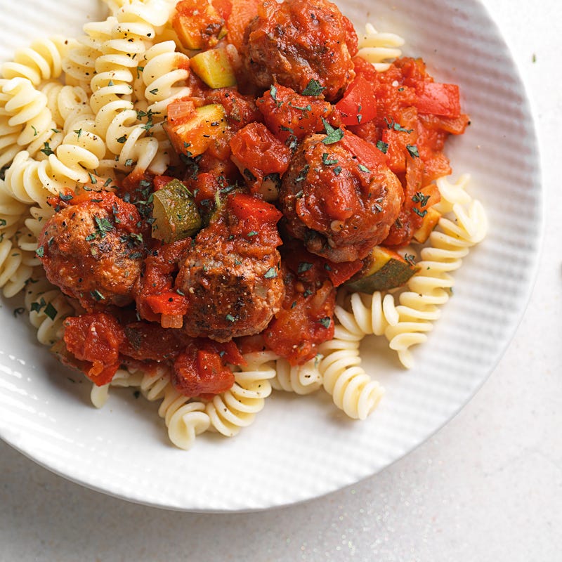 Foto Pasta mit Fleischbällchen italienische Art von WW