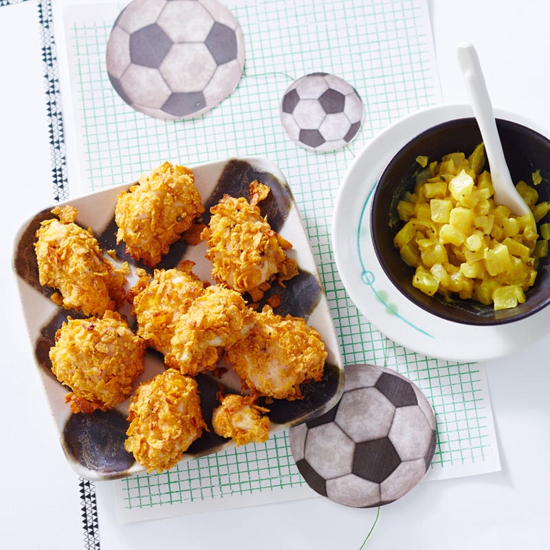 Hähnchennuggets mit Ananasdip