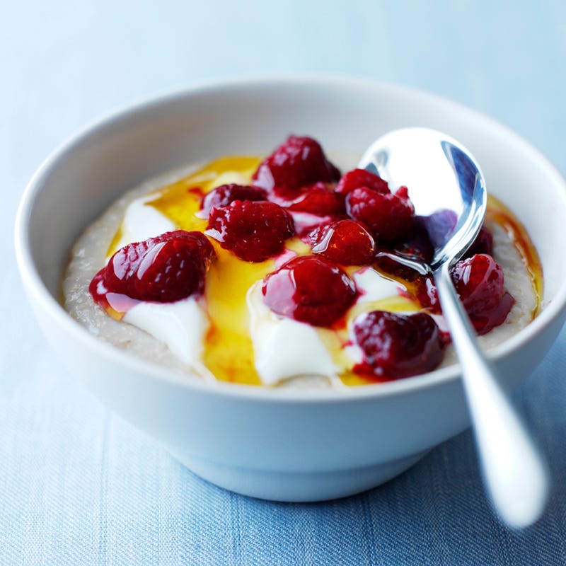 Foto Haferflocken mit Himbeeren und Honig von WW