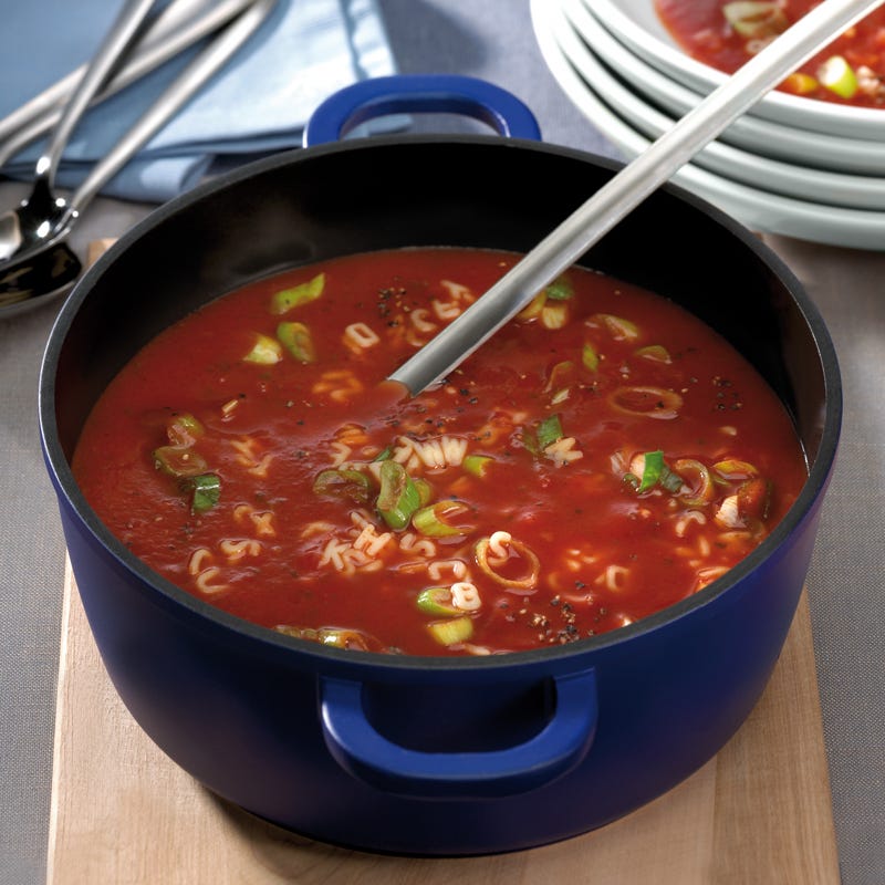 Foto Tomatensuppe mit Buchstabennudeln von WW