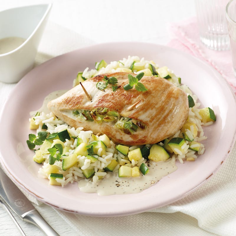 Foto Gefüllte Hähnchenbrust mit Zucchinireis von WW