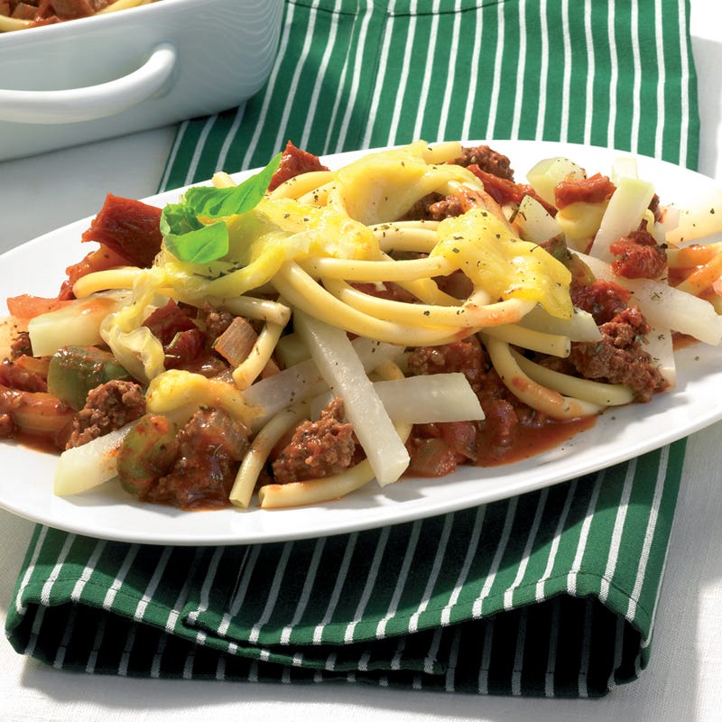 Kohlrabi-Bolognese-Auflauf