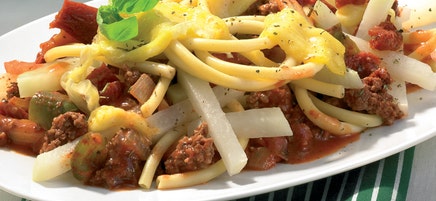 Kohlrabi-Bolognese-Auflauf