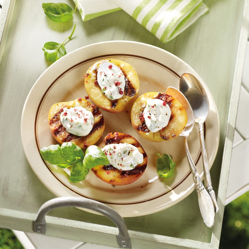 Foto Gegrillte Pfirsiche mit Ziegenkäse von WW