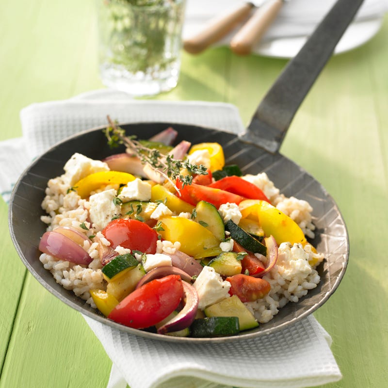 Foto Gemüsepfanne mit Schafskäse von WW