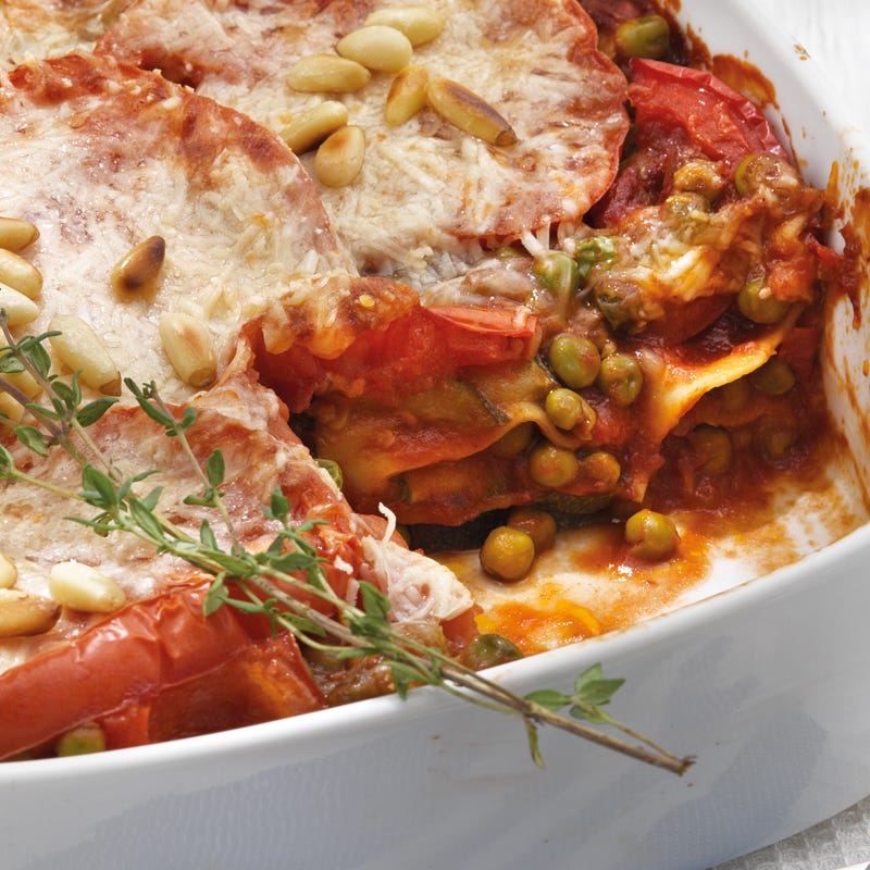 Foto Gemüselasagne mit Pinienkernen von WW