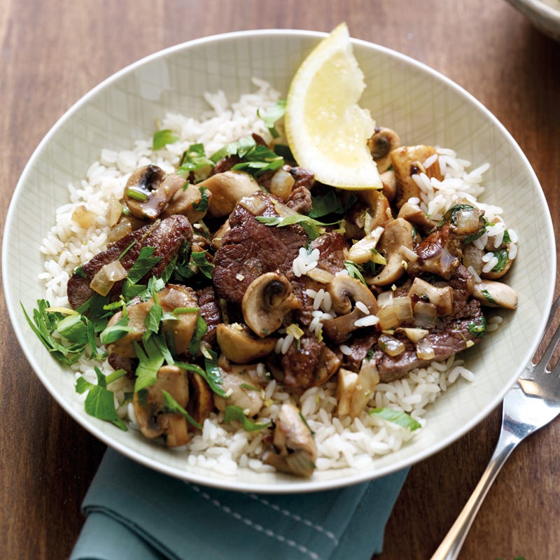 Foto Pilzpfanne mit Rinderfiletstreifen von WW