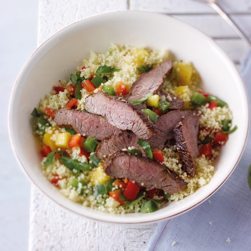 Foto Mangosalat mit Steakstreifen von WW