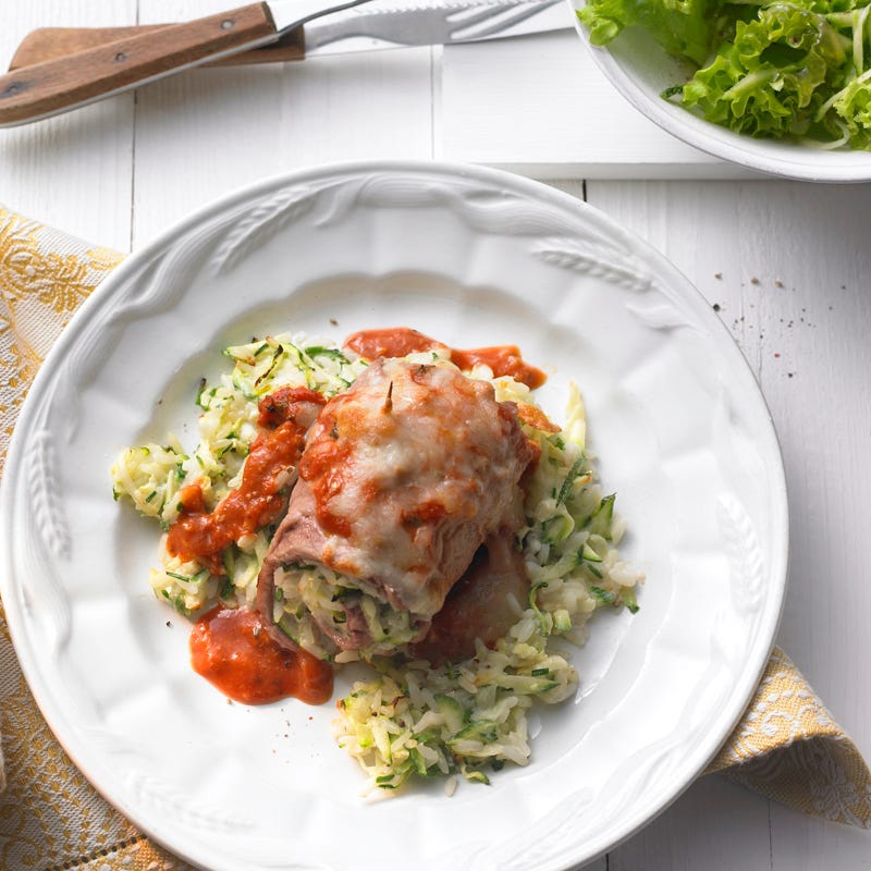 Gratinierte Kalbsröllchen