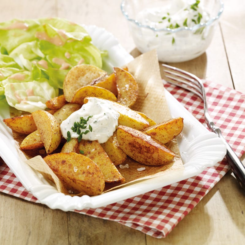Potato Wedges mit Sour Creme