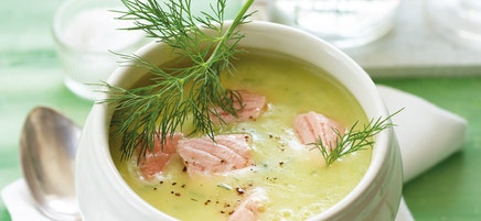 Kartoffel-Lachs-Suppe mit Dill