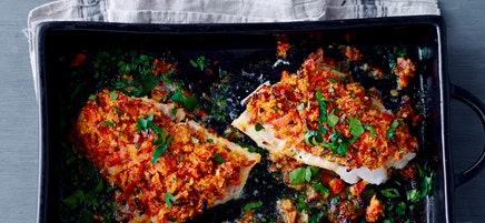 Rotbarschfilets mit Tomatenkruste