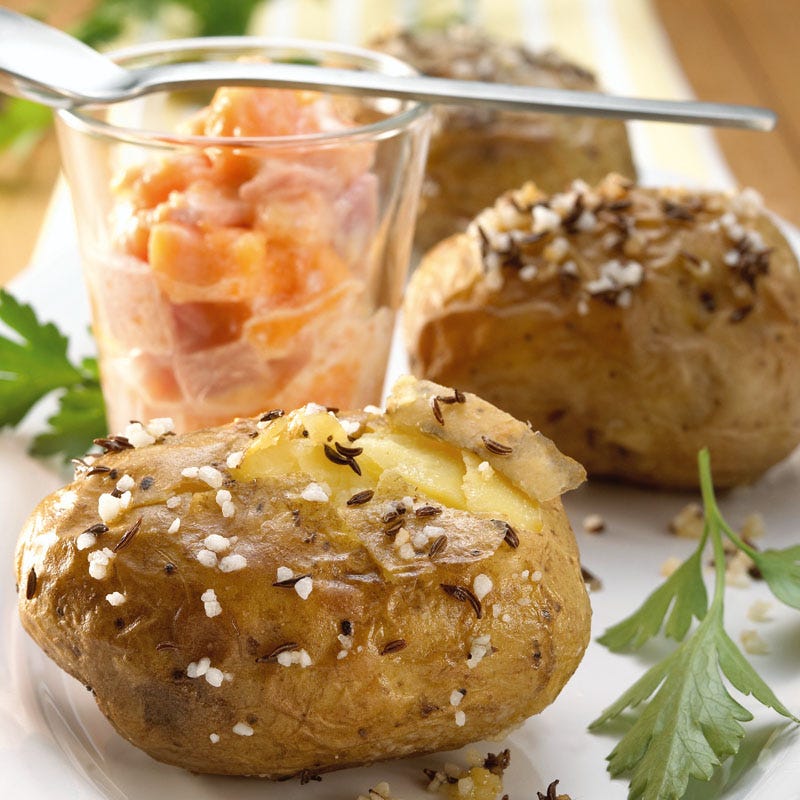 Foto Kümmelkartoffeln mit Papaya-Dip von WW