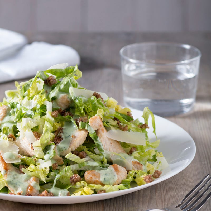 Foto Romanasalat mit Putenstreifen und Croûtons von WW