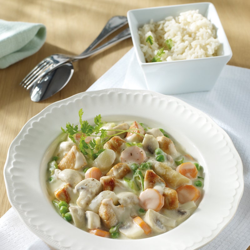 Hühnerfrikassee mit Champignons