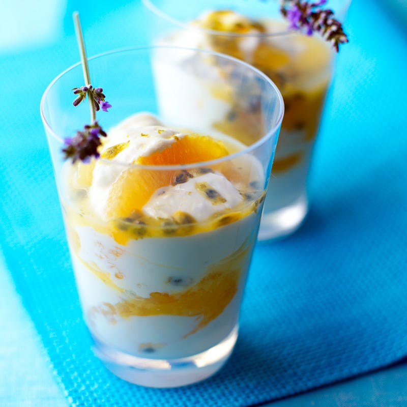 Foto Joghurtcreme mit Limetten und Maracuja von WW