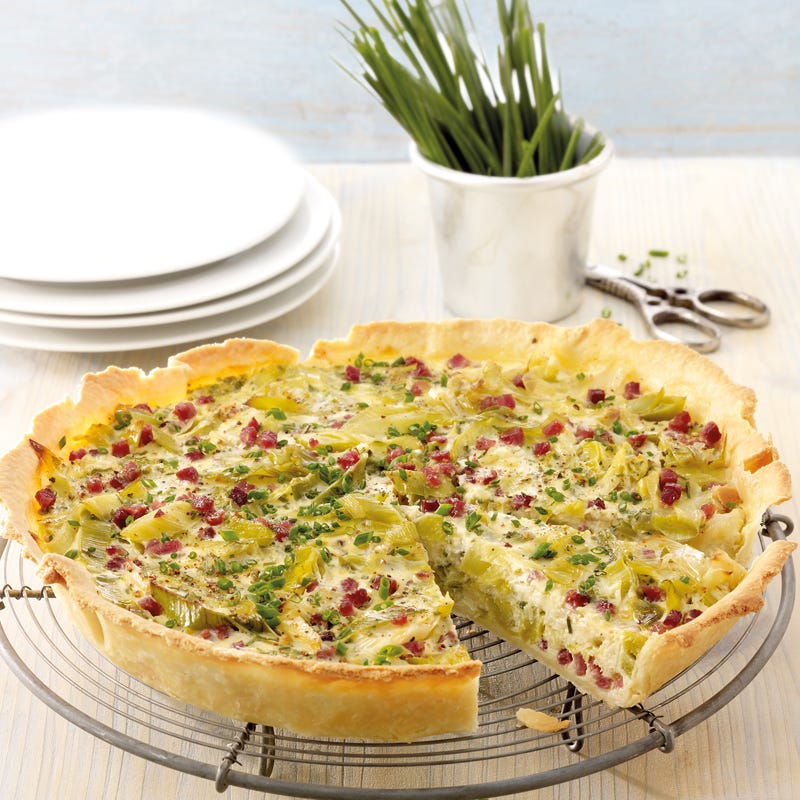 Foto Lauch-Käse-Quiche mit Schinken von WW