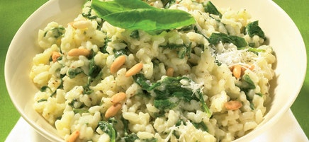 Spinat-Knoblauch-Risotto