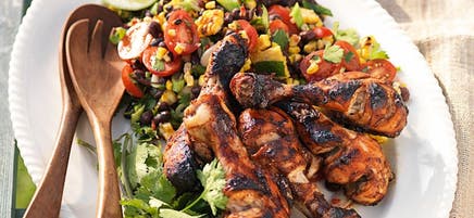 Sticky Chinese-style chicken drumsticks
