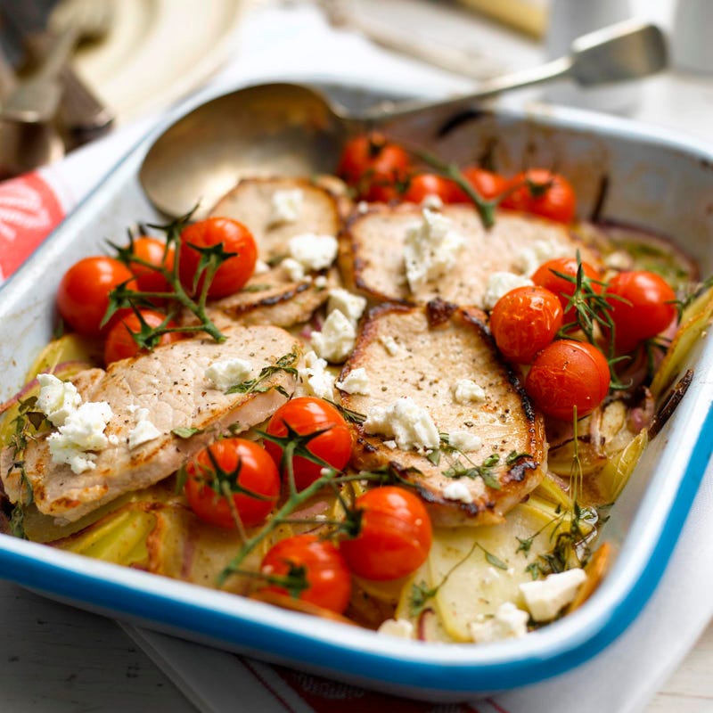 Foto Schweinefilet mit Kartoffeln, Feta und Tomaten von WW