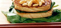 Garlic, spinach & pine nut tofu