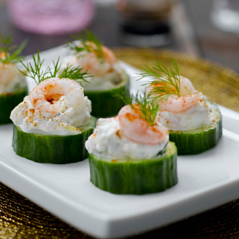 Foto Gurken-Canapés mit Garnelen von WW
