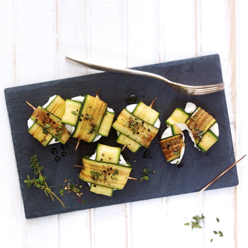 Ziegenkäsetaler im Zucchinimantel