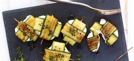 Ziegenkäsetaler im Zucchinimantel