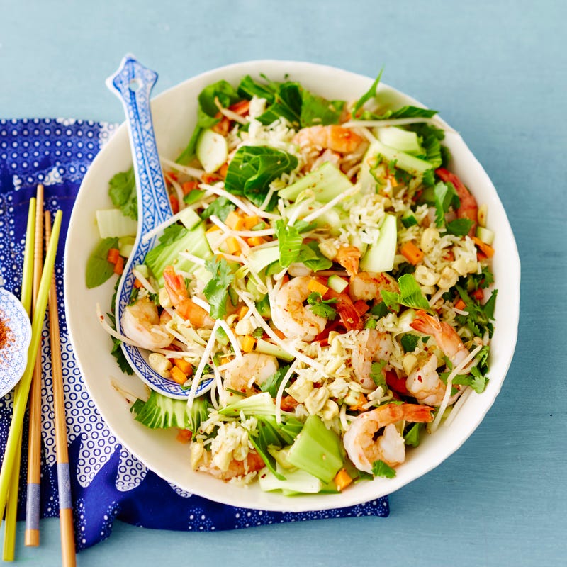 Asiasalat mit Sesam-Limetten-Dressing