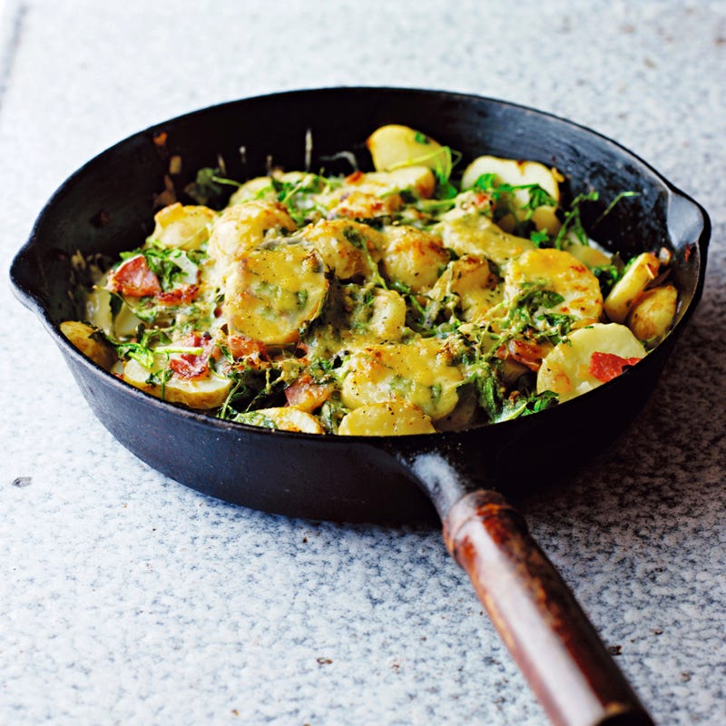 Foto Kartoffelpfanne mit Schinken und Kresse von WW