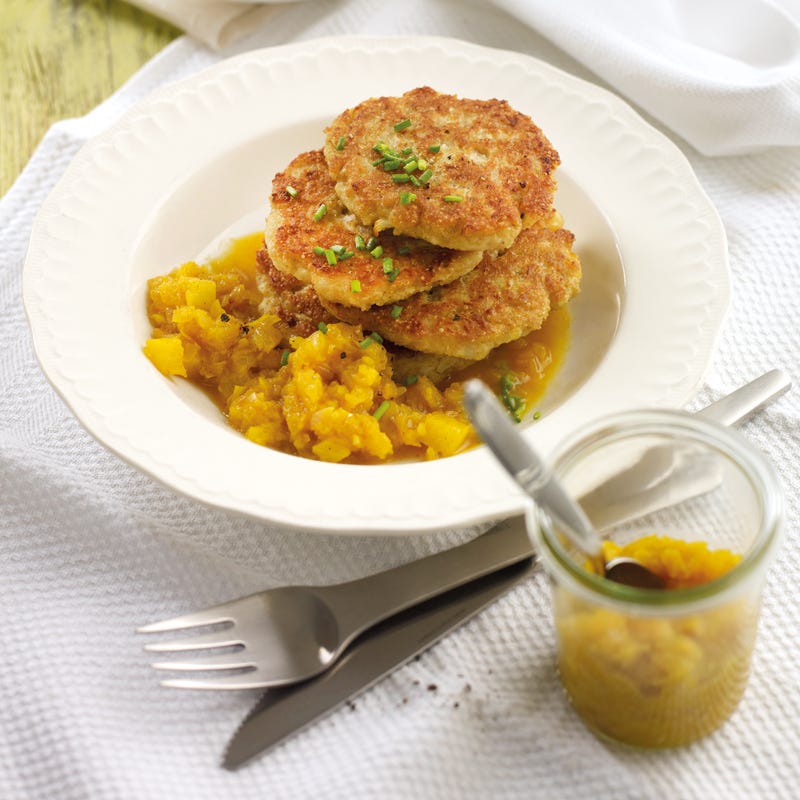 Blumenkohl-Amaranth-Bratlinge mit Salsa