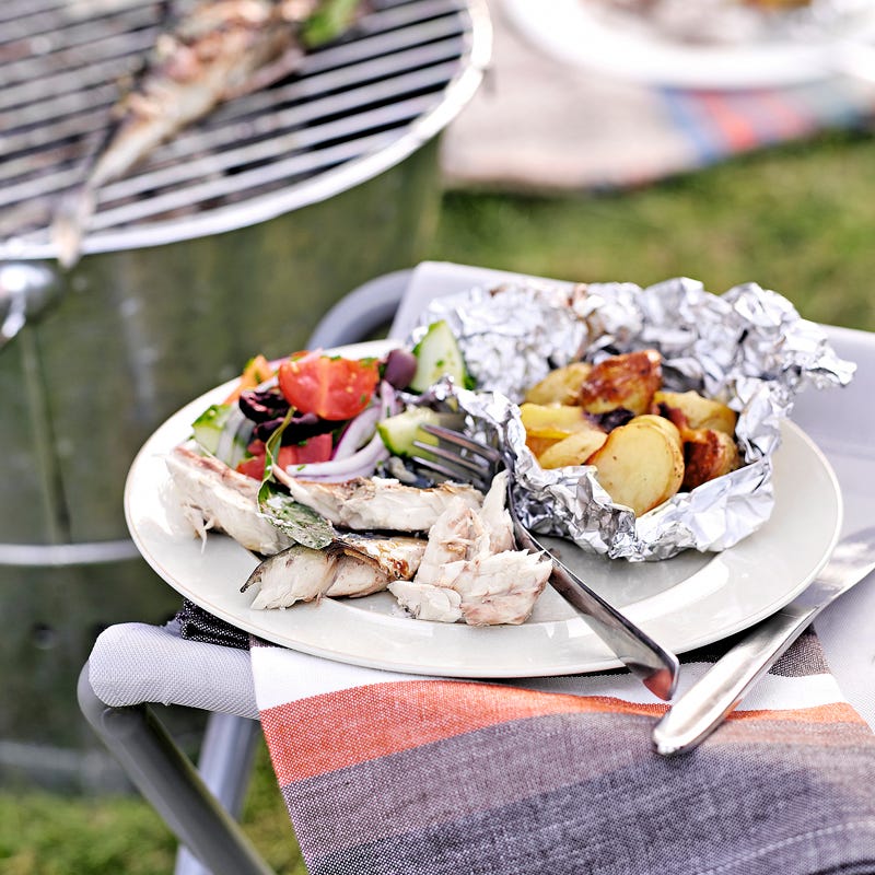 Foto Gegrillte Makrele mit gerösteten Kartoffeln von WW