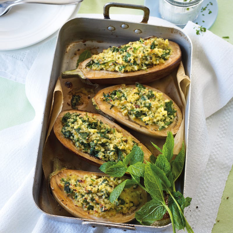 Foto Aubergine mit Bulgurfüllung von WW
