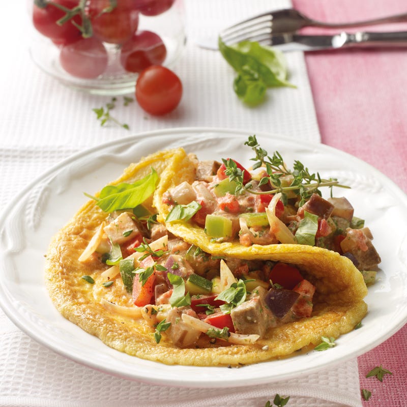 Omelette mit Ratatouille