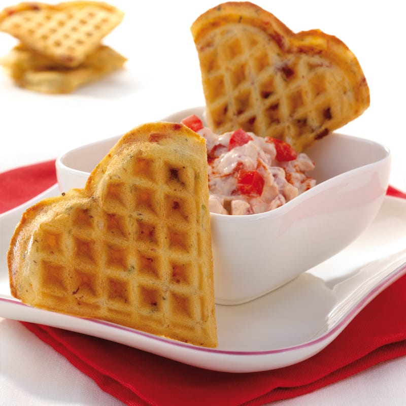 Foto Schinkenwaffel mit Paprikadip von WW