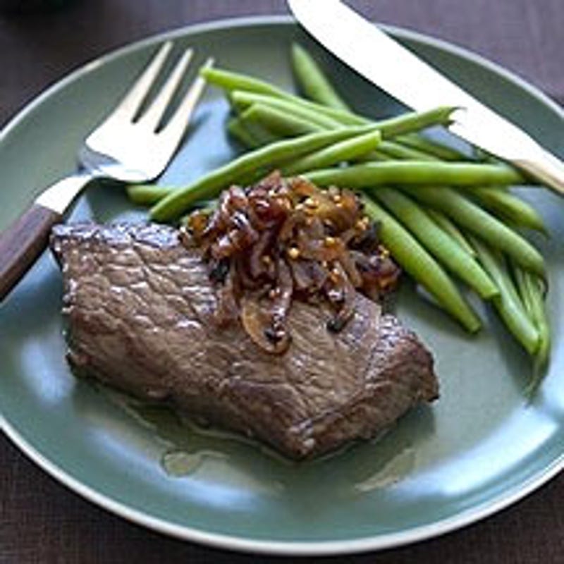 Photo of Venison steak with red onion relish by WW