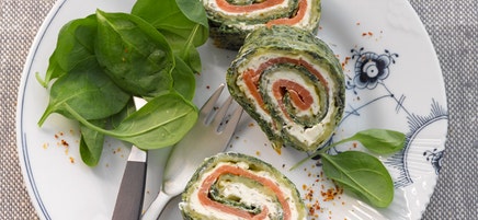 Lachs-Spinat-Rolle