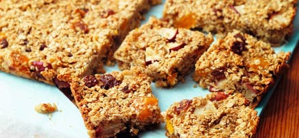 Fruity flapjack squares