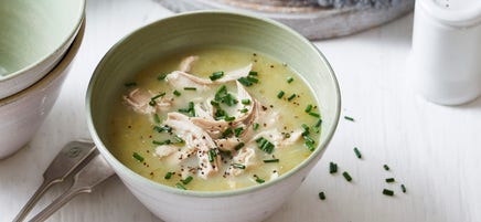 Leek & potato soup with chicken