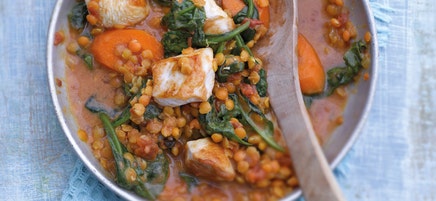 Aromatisches Hähnchencurry mit Linsen