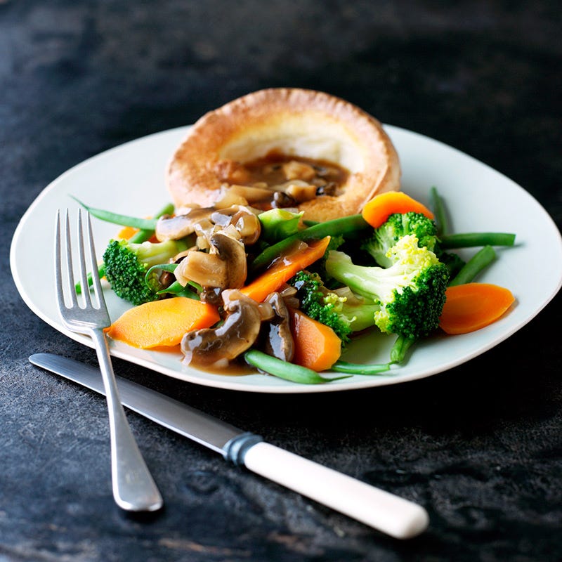 Photo of Yorkshire puddings with veg & mushroom gravy by WW