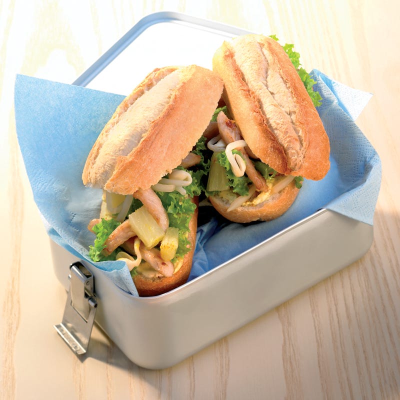 Foto Putenbaguette mit Currysauce von WW