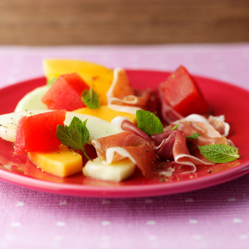 Foto Melonenspalten mit Parmaschinken und Honig-Balsamico von WW