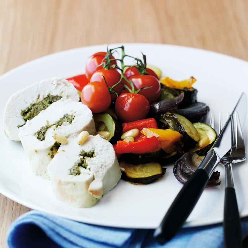 Foto Saltimbocca gefüllt mit Spinat, Brunnenkresse und Rucola von WW