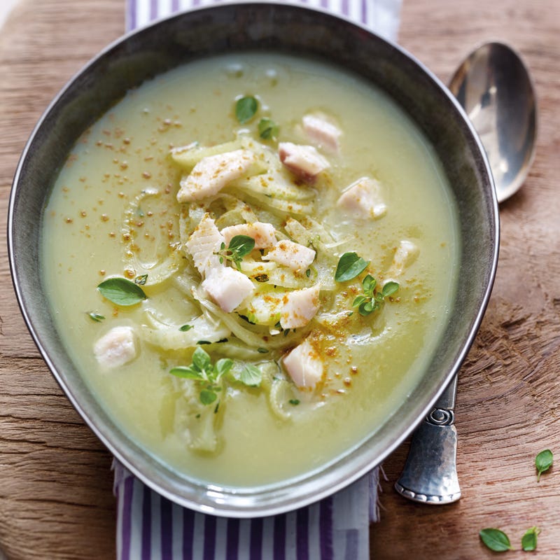 Foto Fenchelsuppe mit geräucherter Forelle von WW
