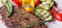 Caribbean BBQ rump steaks
