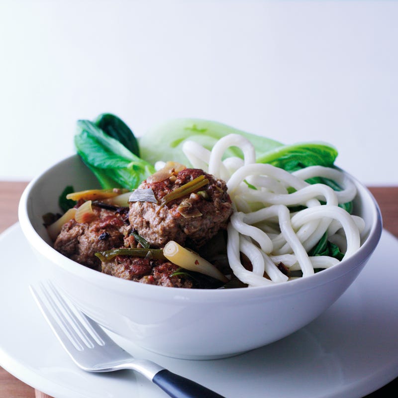 Foto Scharfe Fleischbällchen mit Udonnudeln von WW